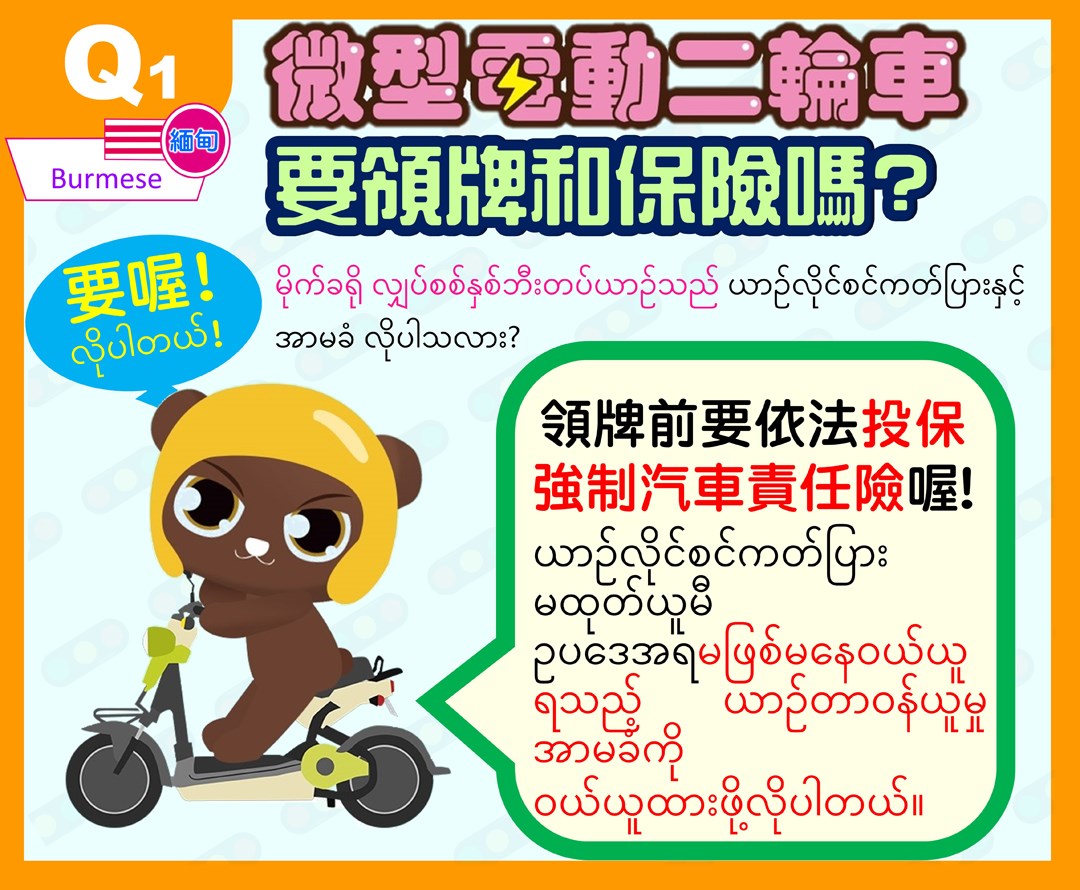 微電二輪車要領牌和保險嗎