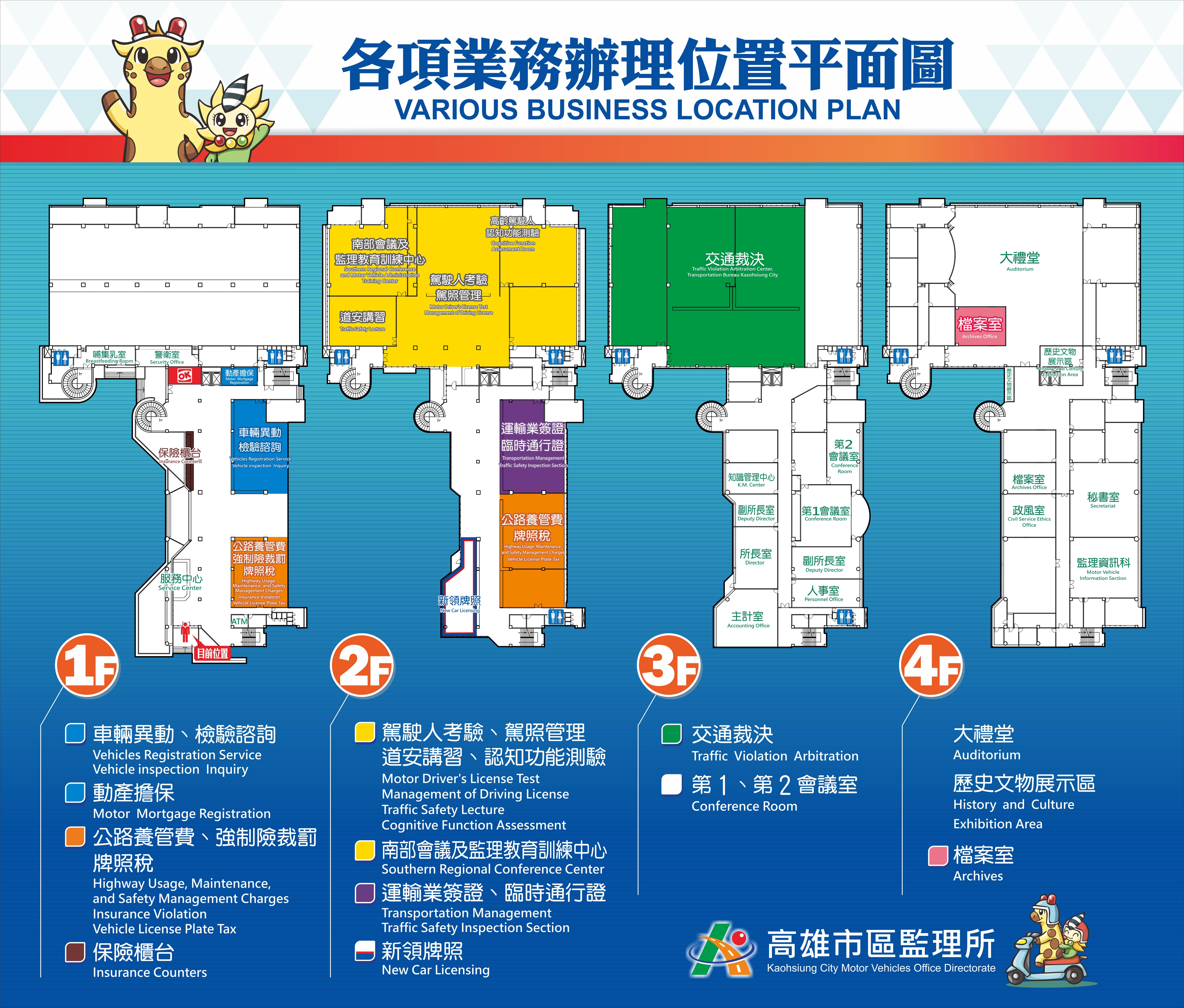 各項業務辦理位置平面圖